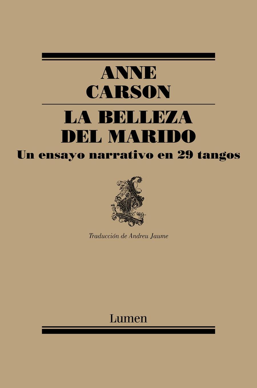 LA BELLEZA DEL MARIDO | 9788426407184 | CARSON, ANNE | Llibreria Ombra | Llibreria online de Rubí, Barcelona | Comprar llibres en català i castellà online