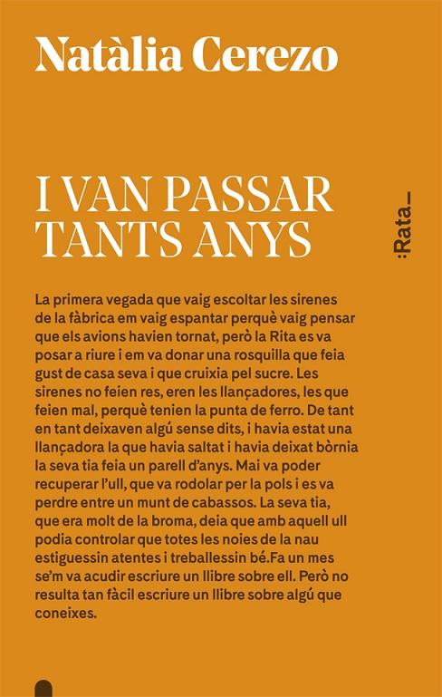 I VAN PASSAR TANTS ANYS | 9788416738045 | CEREZO, NATÀLIA | Llibreria Ombra | Llibreria online de Rubí, Barcelona | Comprar llibres en català i castellà online
