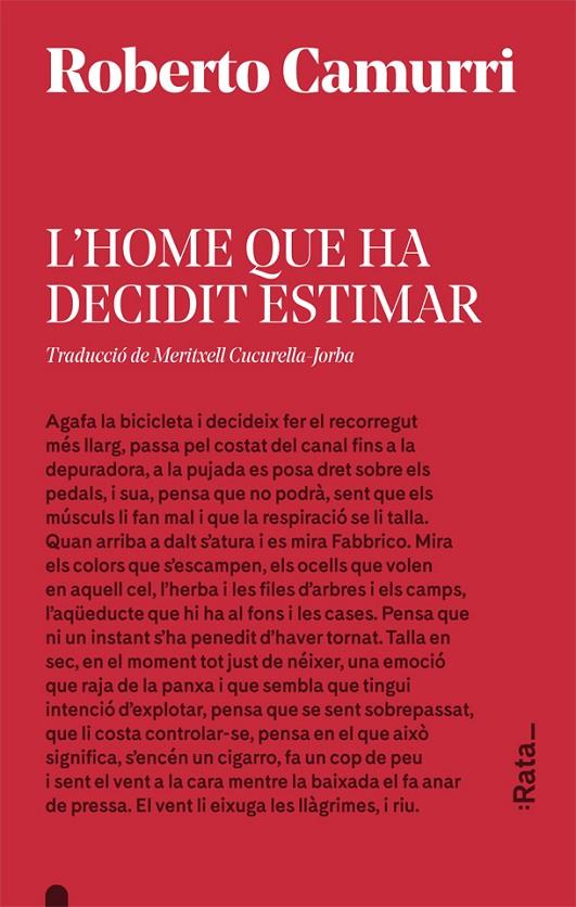 L'HOME QUE HA DECIDIT ESTIMAR | 9788416738533 | CAMURRI, ROBERTO | Llibreria Ombra | Llibreria online de Rubí, Barcelona | Comprar llibres en català i castellà online
