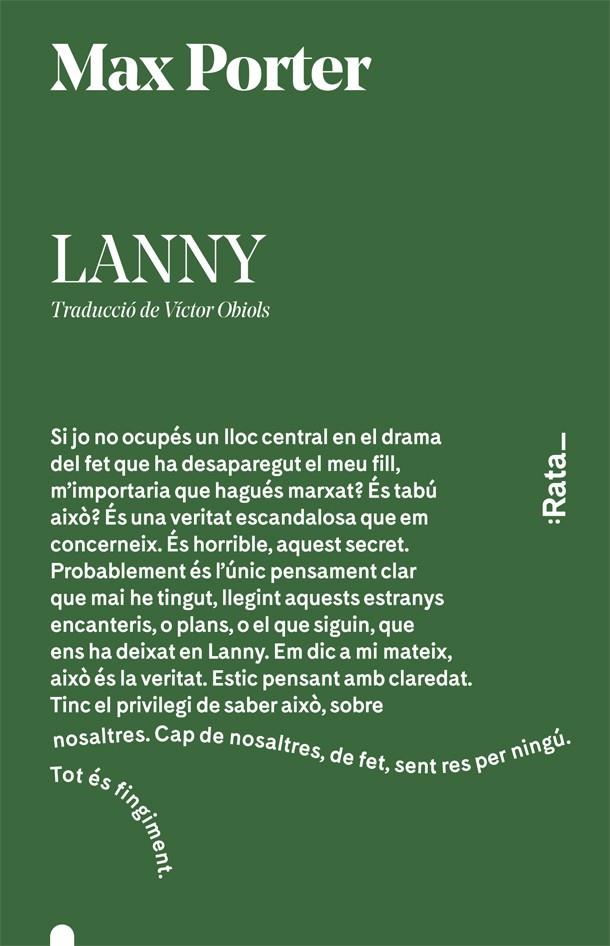 LANNY | 9788416738526 | PORTER, MAX | Llibreria Ombra | Llibreria online de Rubí, Barcelona | Comprar llibres en català i castellà online