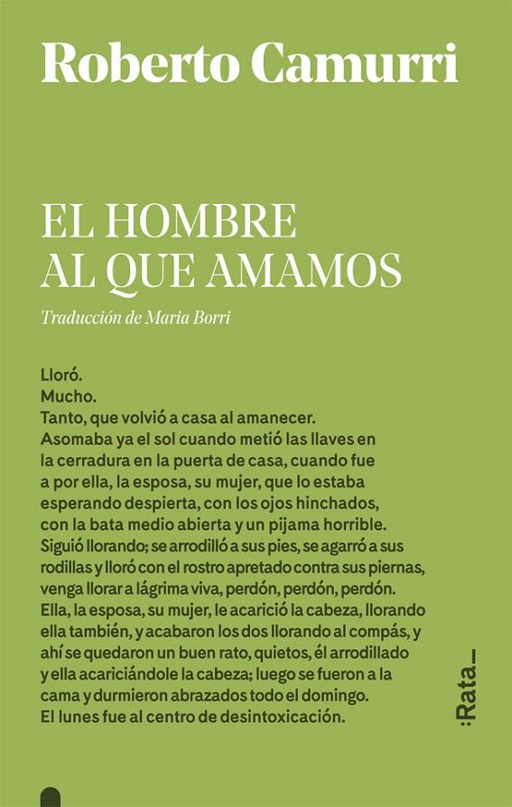EL HOMBRE AL QUE AMAMOS | 9788416738540 | CAMURRI, ROBERTO | Llibreria Ombra | Llibreria online de Rubí, Barcelona | Comprar llibres en català i castellà online