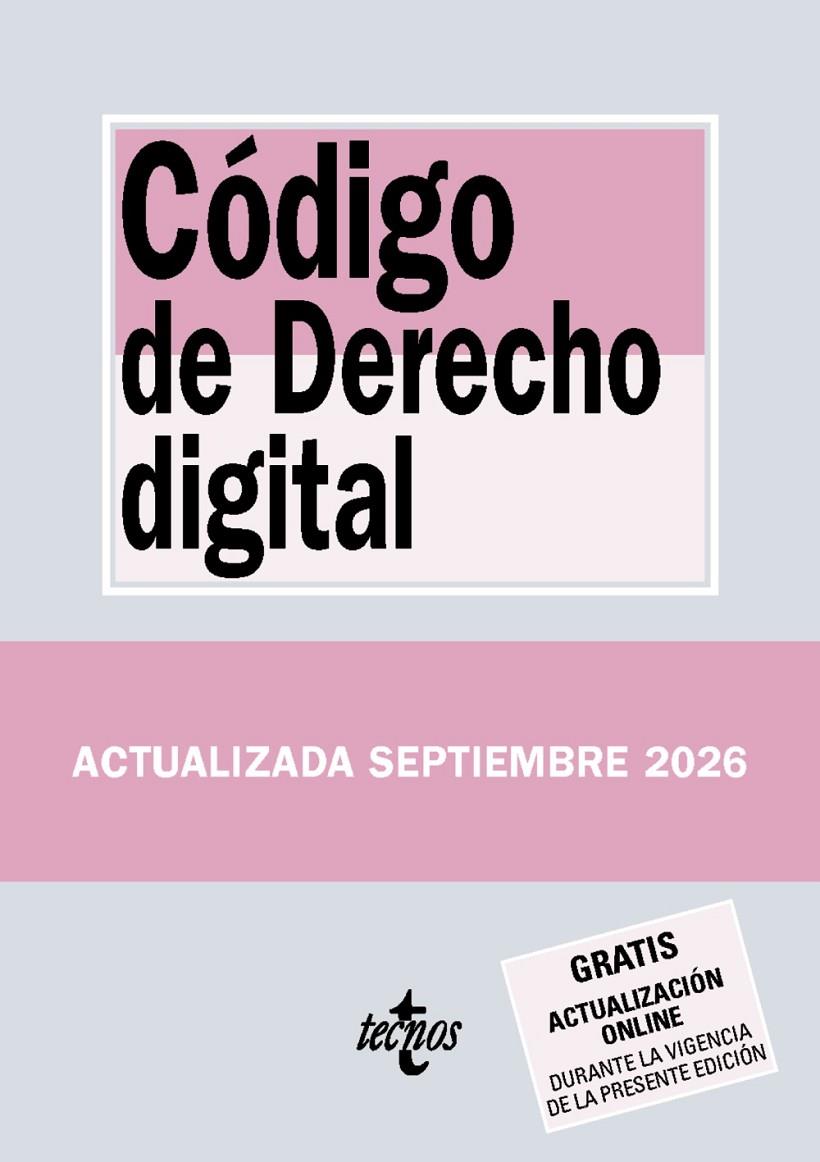 CÓDIGO DE DERECHO DIGITAL | 9788430994557 | EDITORIAL TECNOS | Llibreria Ombra | Llibreria online de Rubí, Barcelona | Comprar llibres en català i castellà online
