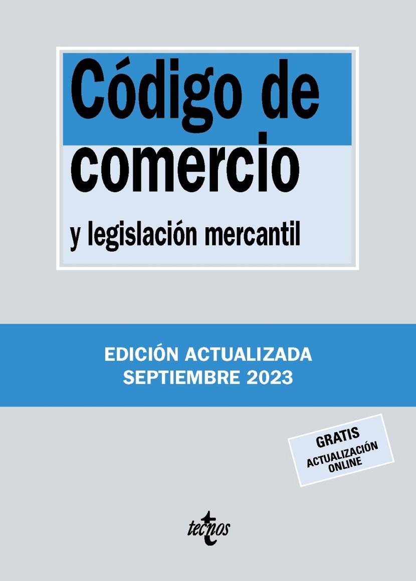 CÓDIGO DE COMERCIO | 9788430988310 | EDITORIAL TECNOS | Llibreria Ombra | Llibreria online de Rubí, Barcelona | Comprar llibres en català i castellà online