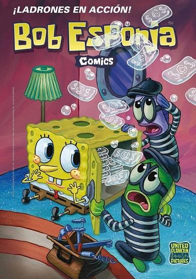 LADRONES EN ACCIÓN BOB ESPONJA COMICS | 9788466654517 | UNITED PLANKTON PICTURES INC. | Llibreria Ombra | Llibreria online de Rubí, Barcelona | Comprar llibres en català i castellà online