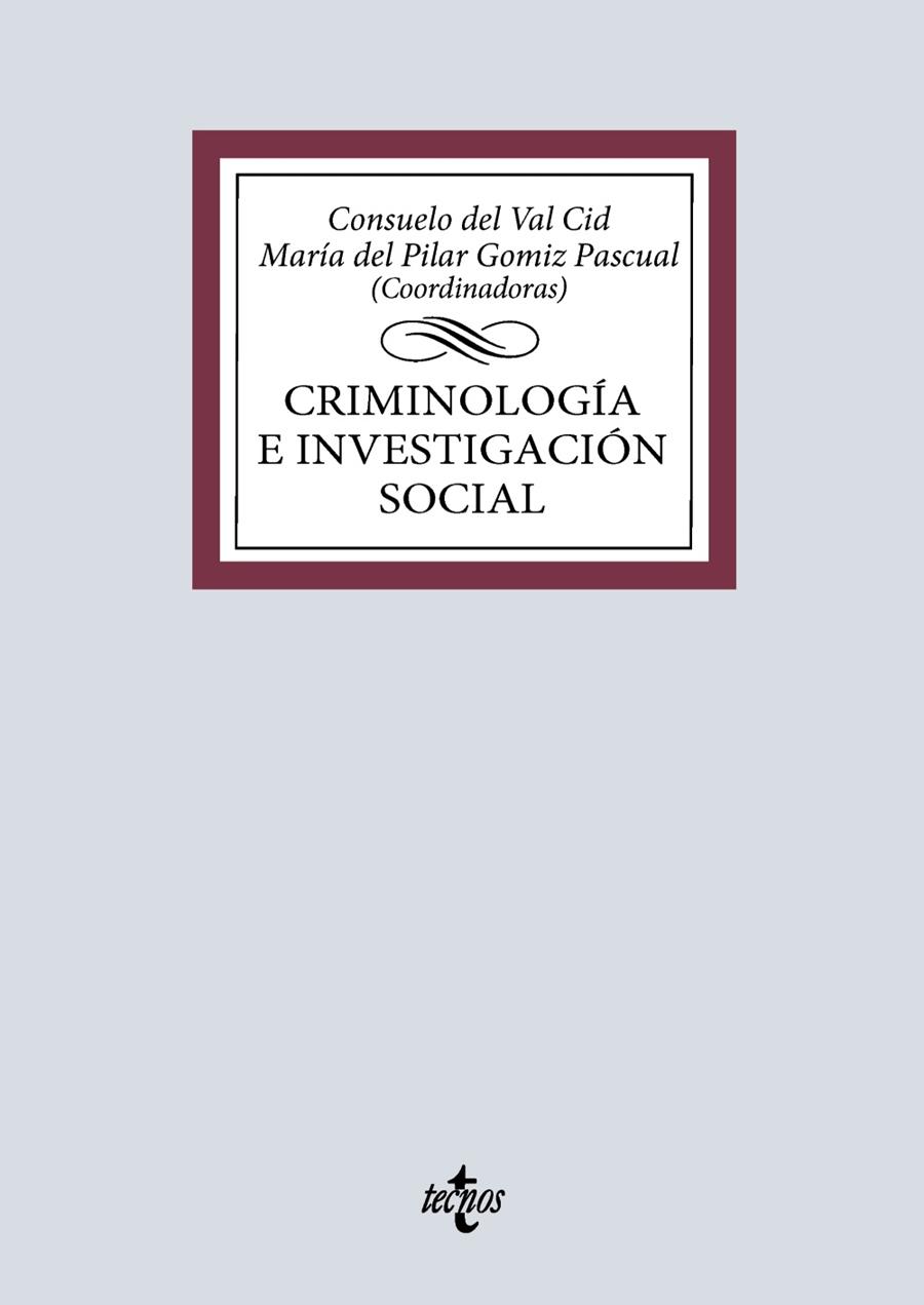 CRIMINOLOGÍA E INVESTIGACIÓN SOCIAL | 9788430992911 | VAL CID, CONSUELO DEL / GOMIZ PASCUAL, MARÍA DEL PILAR / ALONSO BENITO, LUIS ENRIQUE / ESCOBAR MERCA | Llibreria Ombra | Llibreria online de Rubí, Barcelona | Comprar llibres en català i castellà online