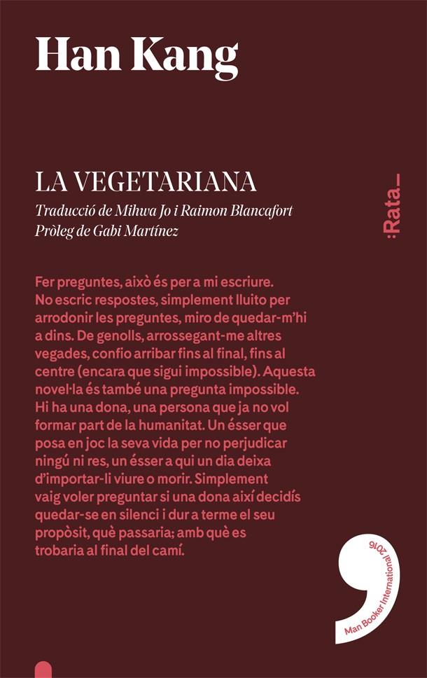 LA VEGETARIANA | 9788416738120 | HAN KANG | Llibreria Ombra | Llibreria online de Rubí, Barcelona | Comprar llibres en català i castellà online