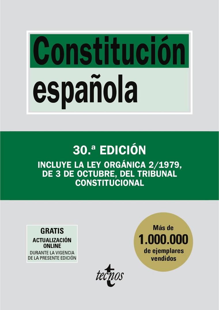 CONSTITUCIÓN ESPAÑOLA | 9788430994403 | EDITORIAL TECNOS | Llibreria Ombra | Llibreria online de Rubí, Barcelona | Comprar llibres en català i castellà online