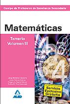 CUERPO DE PROFESORES DE ENSEÑANZA SECUNDARIA. MATEMÁTICAS. TEMARIO. VOLUMEN III | 9788466579315 | AAVV | Llibreria Ombra | Llibreria online de Rubí, Barcelona | Comprar llibres en català i castellà online