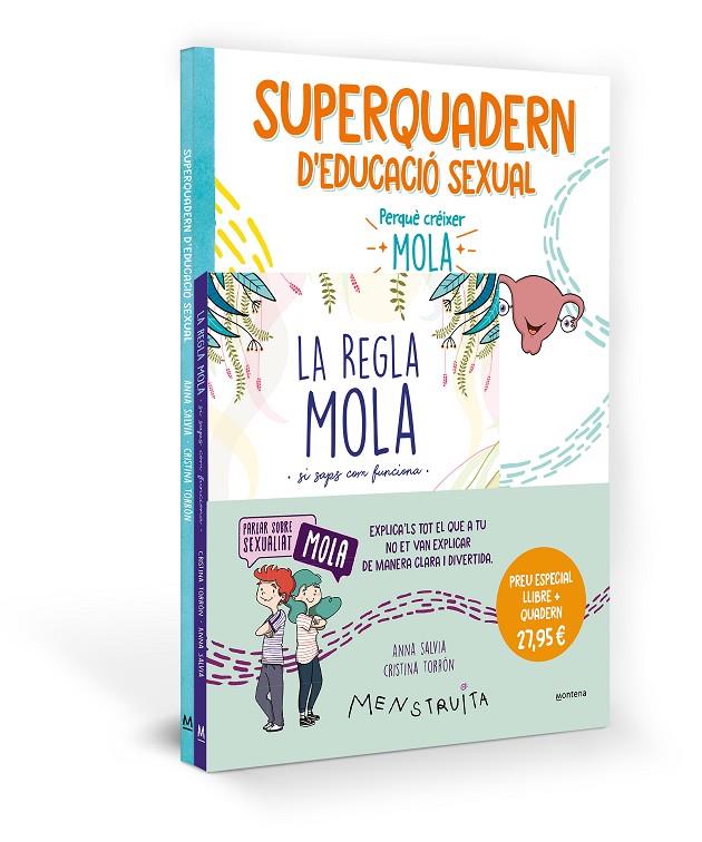 PACK APRÈN AMB MENSTRUITA (LA REGLA MOLA + SUPERQUADERN D'EDUCACIÓ SEXUAL) | 9788419975065 | SALVIA, ANNA | Llibreria Ombra | Llibreria online de Rubí, Barcelona | Comprar llibres en català i castellà online