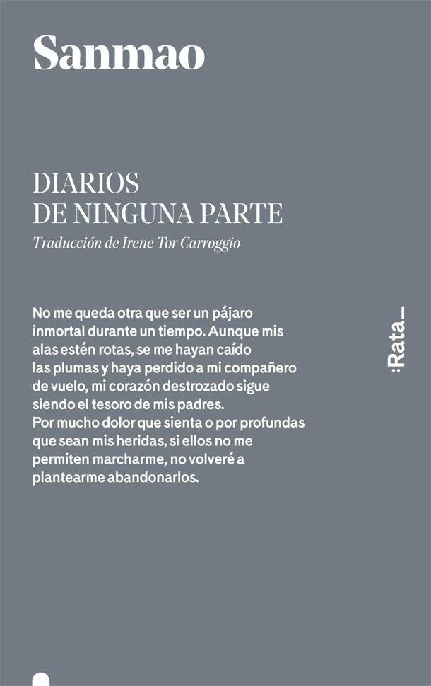 DIARIOS DE NINGUNA PARTE | 9788416738076 | SANMAO | Llibreria Ombra | Llibreria online de Rubí, Barcelona | Comprar llibres en català i castellà online