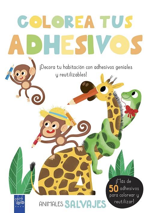 COLOREA TUS ADHESIVOS. ANIMALES SALVAJES | 9788408200482 | YOYO | Llibreria Ombra | Llibreria online de Rubí, Barcelona | Comprar llibres en català i castellà online