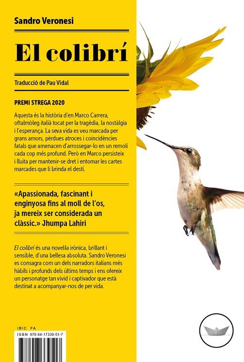 EL COLIBRÍ | 9788417339517 | VERONESI, SANDRO | Llibreria Ombra | Llibreria online de Rubí, Barcelona | Comprar llibres en català i castellà online