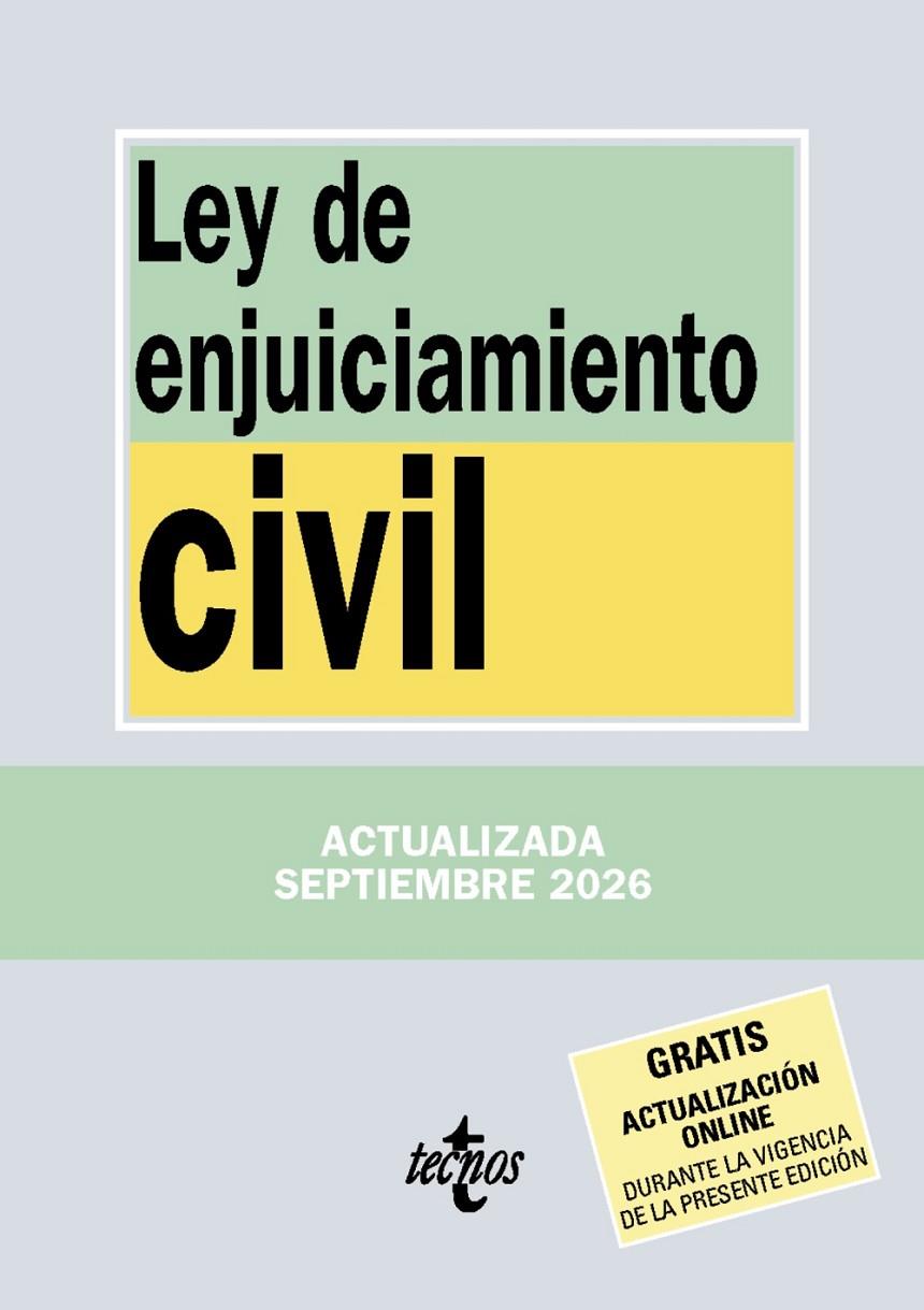 LEY DE ENJUICIAMIENTO CIVIL | 9788430994526 | EDITORIAL TECNOS | Llibreria Ombra | Llibreria online de Rubí, Barcelona | Comprar llibres en català i castellà online