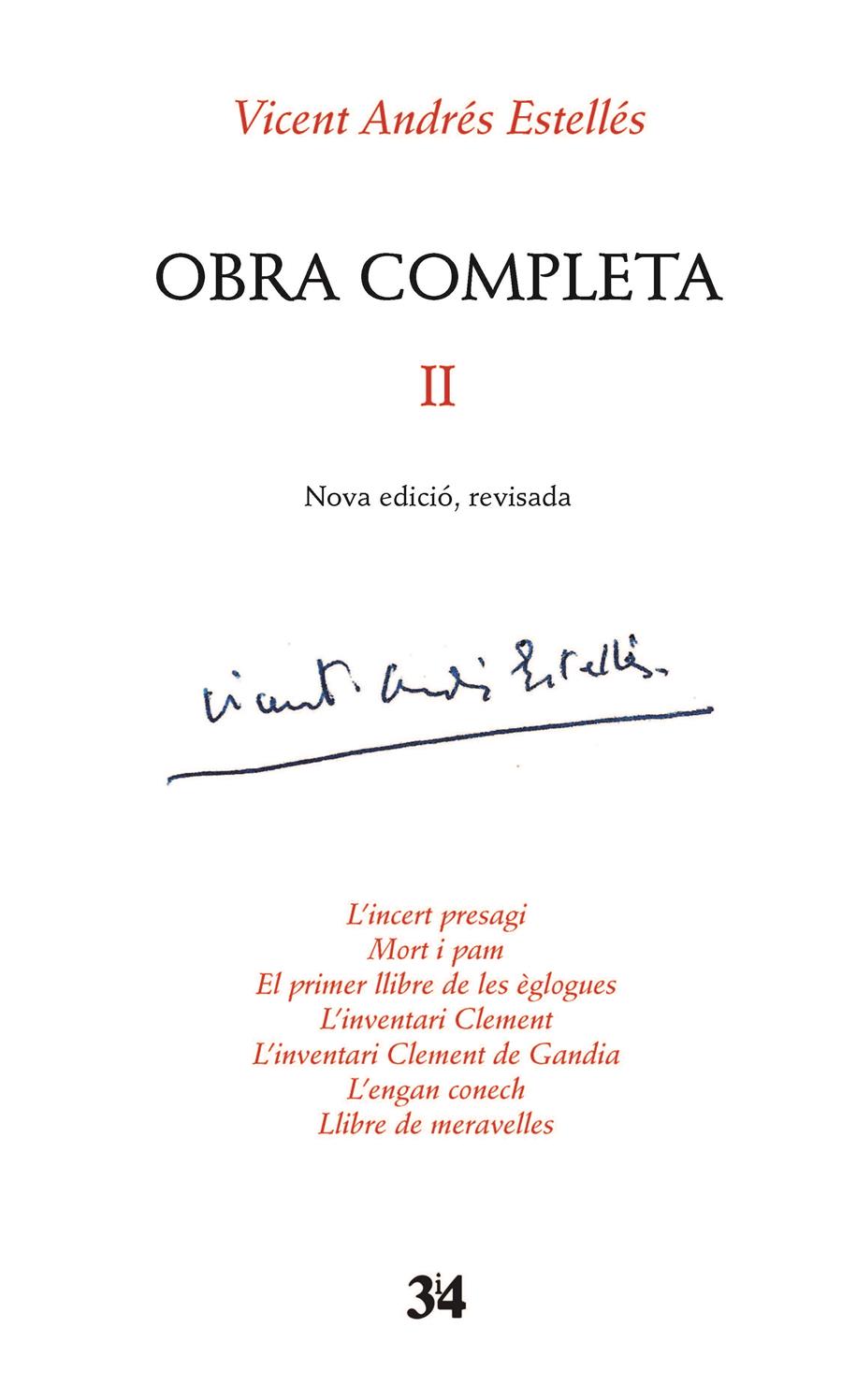 OBRA COMPLETA II ( VICENT ANDRES ESTELLES ) | 9788475029696 | ANDRES ESTELLES, VICENT | Llibreria Ombra | Llibreria online de Rubí, Barcelona | Comprar llibres en català i castellà online