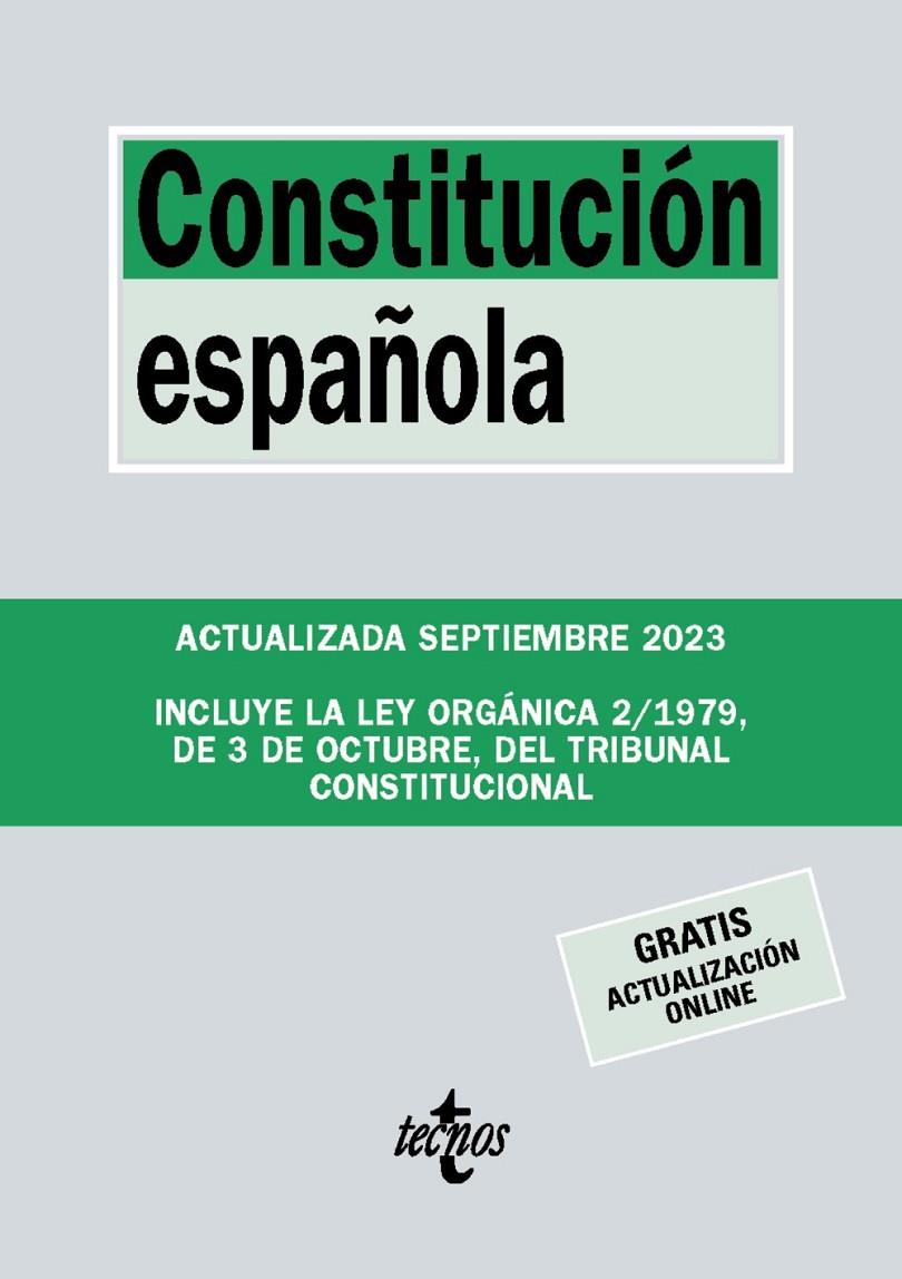 CONSTITUCIÓN ESPAÑOLA | 9788430988365 | EDITORIAL TECNOS | Llibreria Ombra | Llibreria online de Rubí, Barcelona | Comprar llibres en català i castellà online