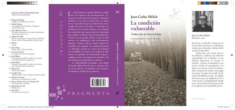 LA CONDICIÓN VULNERABLE | 9788417796723 | MÈLICH, JOAN-CARLES | Llibreria Ombra | Llibreria online de Rubí, Barcelona | Comprar llibres en català i castellà online