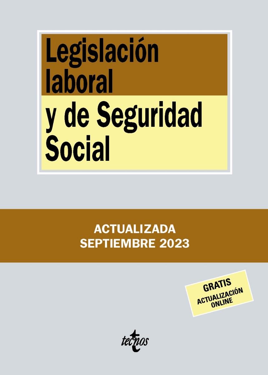 LEGISLACIÓN LABORAL Y DE SEGURIDAD SOCIAL | 9788430988396 | EDITORIAL TECNOS | Llibreria Ombra | Llibreria online de Rubí, Barcelona | Comprar llibres en català i castellà online