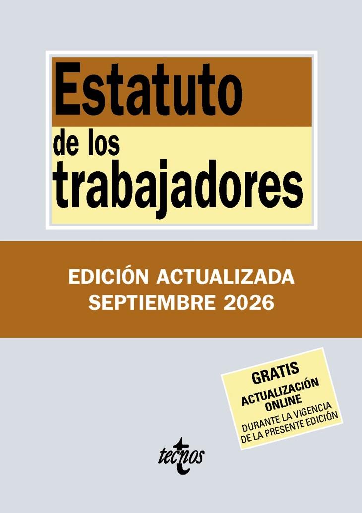 ESTATUTO DE LOS TRABAJADORES | 9788430994427 | EDITORIAL TECNOS | Llibreria Ombra | Llibreria online de Rubí, Barcelona | Comprar llibres en català i castellà online