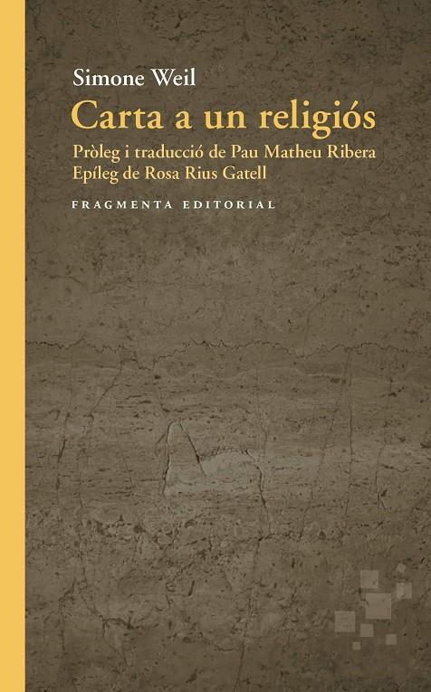 CARTA A UN RELIGIÓS | 9791387548339 | WEIL, SIMONE | Llibreria Ombra | Llibreria online de Rubí, Barcelona | Comprar llibres en català i castellà online