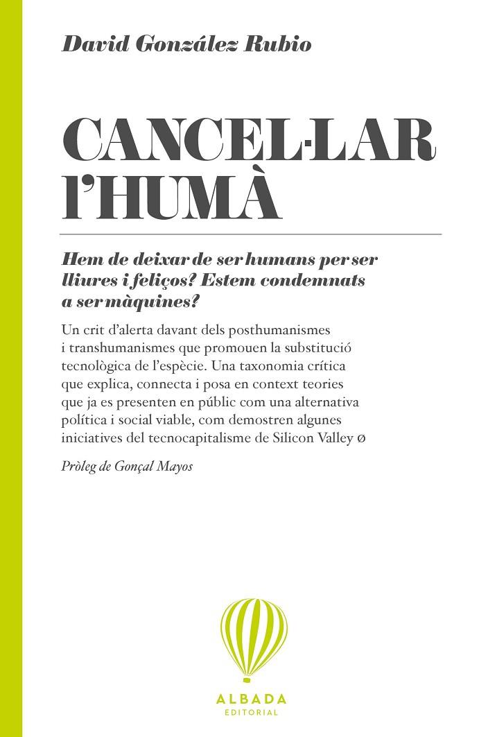 CANCEL·LAR L'HUMÀ | 9791399084238 | GONZÁLEZ RUBIO, DAVID | Llibreria Ombra | Llibreria online de Rubí, Barcelona | Comprar llibres en català i castellà online