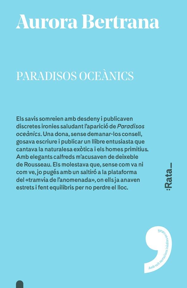 PARADISOS OCEÀNICS | 9788416738335 | AURORA BERTRANA | Llibreria Ombra | Llibreria online de Rubí, Barcelona | Comprar llibres en català i castellà online