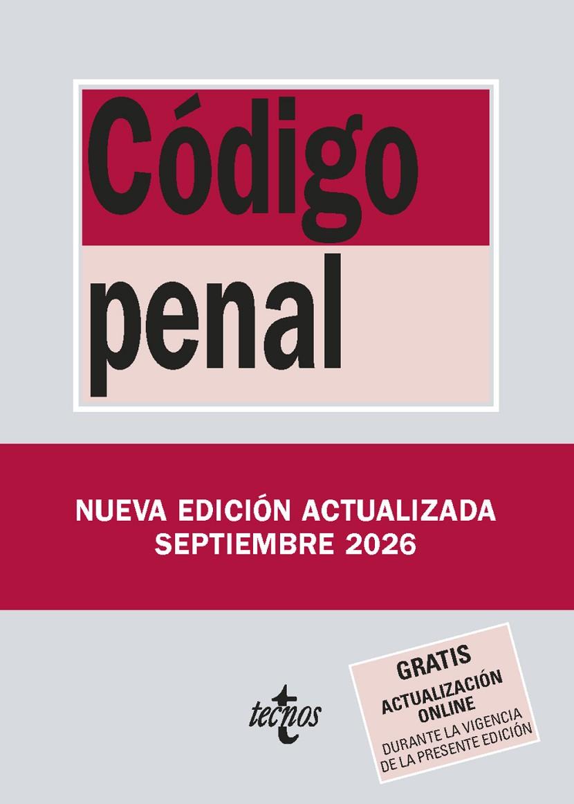 CÓDIGO PENAL | 9788430994458 | EDITORIAL TECNOS | Llibreria Ombra | Llibreria online de Rubí, Barcelona | Comprar llibres en català i castellà online