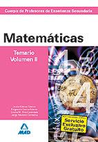 CUERPO DE PROFESORES DE ENSEÑANZA SECUNDARIA. MATEMÁTICAS. TEMARIO. VOLUMEN II | 9788466579308 | GOMEZ GOMEZ JESUS | Llibreria Ombra | Llibreria online de Rubí, Barcelona | Comprar llibres en català i castellà online