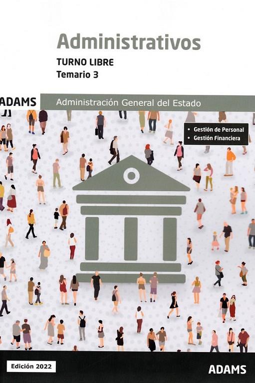 TEMARIO 3 ADMINISTRATIVOS DE LA ADMINISTRACIÓN DEL ESTADO, TURNO LIBRE | 9788411162104 | VV. AA. | Llibreria Ombra | Llibreria online de Rubí, Barcelona | Comprar llibres en català i castellà online