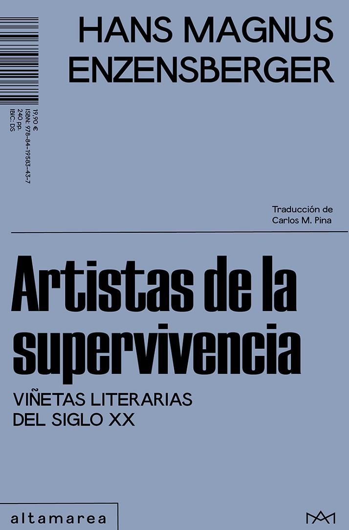 ARTISTAS DE LA SUPERVIVENCIA | 9788419583437 | ENZENSBERGER, HANS MAGNUS | Llibreria Ombra | Llibreria online de Rubí, Barcelona | Comprar llibres en català i castellà online