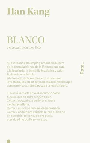 BLANCO | 9788416738519 | HAN KANG | Llibreria Ombra | Llibreria online de Rubí, Barcelona | Comprar llibres en català i castellà online