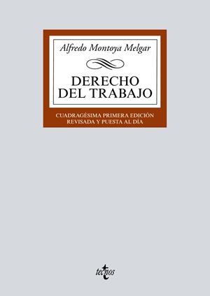 DERECHO DEL TRABAJO | 9788430979745 | MONTOYA MELGAR, ALFREDO | Llibreria Ombra | Llibreria online de Rubí, Barcelona | Comprar llibres en català i castellà online