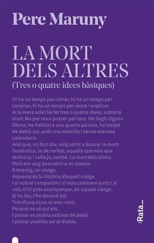 LA MORT DELS ALTRES | 9788416738618 | MARUNY, PERE | Llibreria Ombra | Llibreria online de Rubí, Barcelona | Comprar llibres en català i castellà online