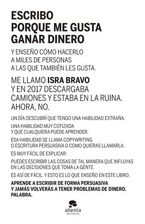 ESCRIBO PORQUE ME GUSTA GANAR DINERO | 9788413441290 | BRAVO, ISRAEL | Llibreria Ombra | Llibreria online de Rubí, Barcelona | Comprar llibres en català i castellà online