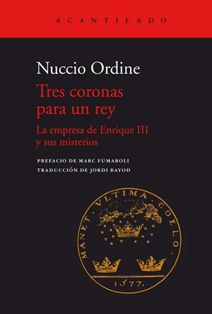 TRES CORONAS PARA UN REY | 9788418370922 | ORDINE, NUCCIO/BAYOD, JORDI | Llibreria Ombra | Llibreria online de Rubí, Barcelona | Comprar llibres en català i castellà online