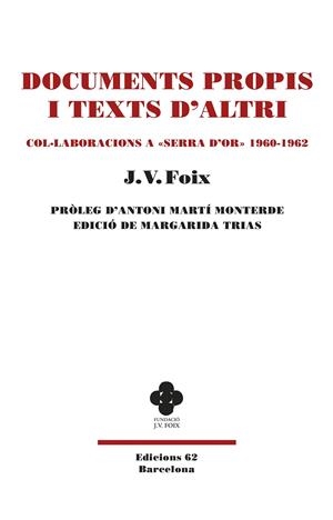 DOCUMENTS PROPIS I TEXTS D'ALTRI | 9788429780802 | FOIX I MAS, J. V. | Llibreria Ombra | Llibreria online de Rubí, Barcelona | Comprar llibres en català i castellà online