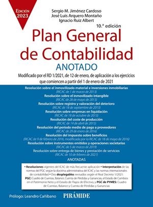 PLAN GENERAL DE CONTABILIDAD ANOTADO | 9788436848397 | JIMÉNEZ CARDOSO, SERGIO M. / ARQUERO MONTAÑO, JOSÉ LUIS / RUIZ ALBERT, IGNACIO | Llibreria Ombra | Llibreria online de Rubí, Barcelona | Comprar llibres en català i castellà online