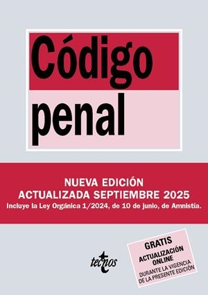 CÓDIGO PENAL | 9788430993093 | EDITORIAL TECNOS | Llibreria Ombra | Llibreria online de Rubí, Barcelona | Comprar llibres en català i castellà online