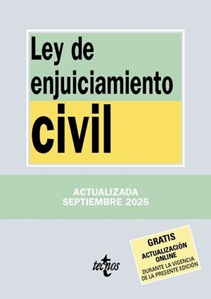 LEY DE ENJUICIAMIENTO CIVIL | 9788430993178 | EDITORIAL TECNOS | Llibreria Ombra | Llibreria online de Rubí, Barcelona | Comprar llibres en català i castellà online