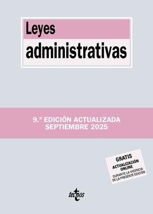 LEYES ADMINISTRATIVAS | 9788430993161 | EDITORIAL TECNOS | Llibreria Ombra | Llibreria online de Rubí, Barcelona | Comprar llibres en català i castellà online