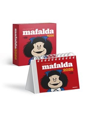 MAFALDA 2026, CALENDARIO ESCRITORIO ROJO CON CAJA | 9786316693204 | QUINO | Llibreria Ombra | Llibreria online de Rubí, Barcelona | Comprar llibres en català i castellà online