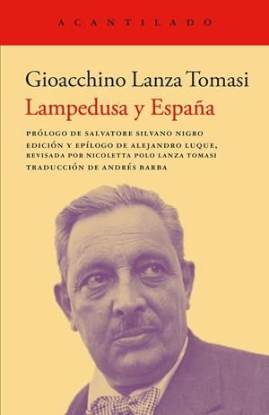 LAMPEDUSA Y ESPAÑA | 9788419958891 | LAMZA TOMASI, GIOACCHINO | Llibreria Ombra | Llibreria online de Rubí, Barcelona | Comprar llibres en català i castellà online