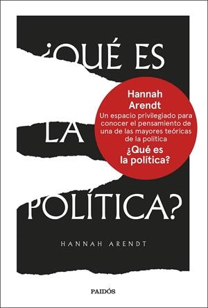 ¿QUÉ ES LA POLÍTICA? | 9788449342585 | ARENDT, HANNAH | Llibreria Ombra | Llibreria online de Rubí, Barcelona | Comprar llibres en català i castellà online