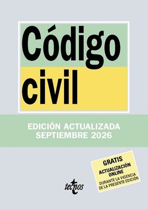 CÓDIGO CIVIL | 9788430994359 | EDITORIAL TECNOS | Llibreria Ombra | Llibreria online de Rubí, Barcelona | Comprar llibres en català i castellà online