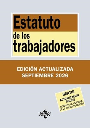 ESTATUTO DE LOS TRABAJADORES | 9788430994427 | EDITORIAL TECNOS | Llibreria Ombra | Llibreria online de Rubí, Barcelona | Comprar llibres en català i castellà online