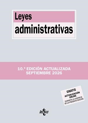LEYES ADMINISTRATIVAS | 9788430994519 | EDITORIAL TECNOS | Llibreria Ombra | Llibreria online de Rubí, Barcelona | Comprar llibres en català i castellà online
