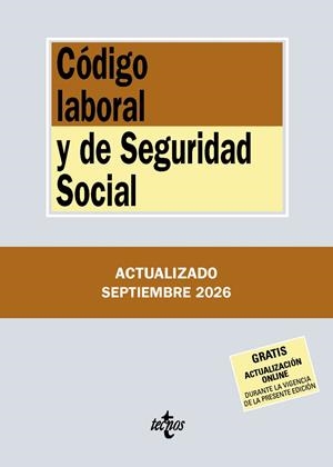 CÓDIGO LABORAL Y DE SEGURIDAD SOCIAL | 9788430994540 | EDITORIAL TECNOS | Llibreria Ombra | Llibreria online de Rubí, Barcelona | Comprar llibres en català i castellà online
